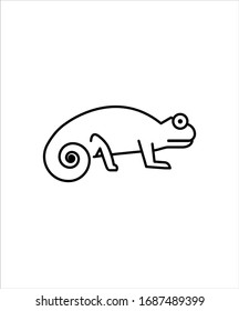 chameleon line icon,vector best line design icon.