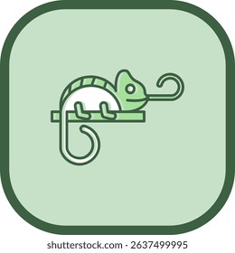 Chameleon Line vector Icon Design