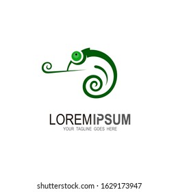 Chameleon logo , Animal icon design template
