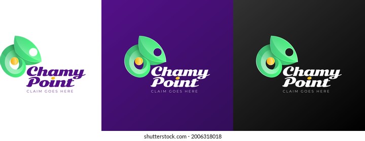 Chameleon logo concept - Chamy point