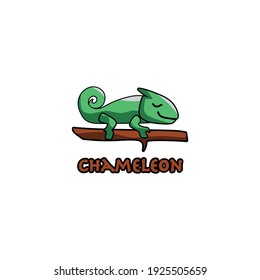 Chameleon Logo Cute Animal Simple Templates