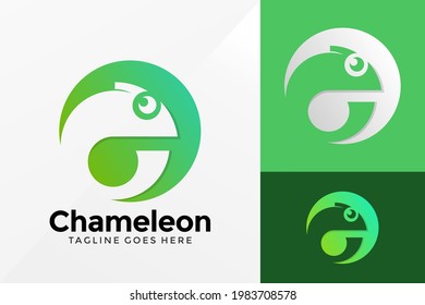 Chameleon Logo Design, Brand Identity Logos Designs Vector Illustration Template
