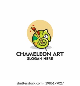 Chameleon Logo Design Concept Vector