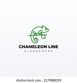 DISEÑO DE LOGOTIPO CHAMELEON CON ESTILO LINE