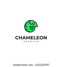 Chameleon Logo Design With Outline