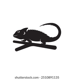 Chamäleon Logo Design. Einfach und modern. Vektorgrafik