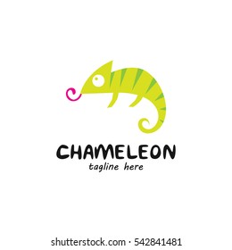 Chameleon logo design template