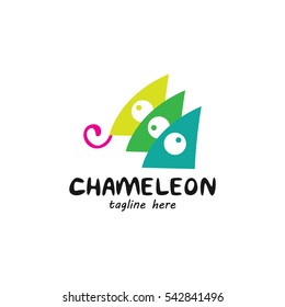 Chameleon logo design template