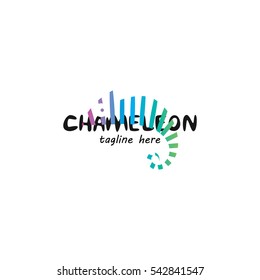 Chameleon logo design template