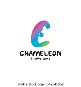 Chameleon logo design template