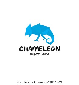 Chameleon logo design template