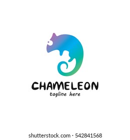 Chameleon logo design template