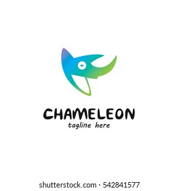 Chameleon logo design template