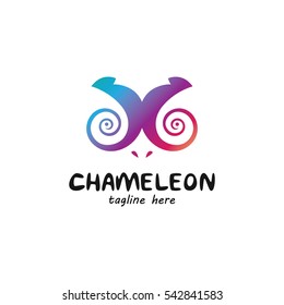Chameleon logo design template