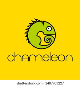 Chameleon Logo Design template. Vector illustration.  