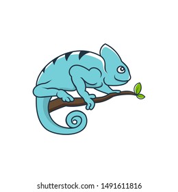 Chameleon logo design template. Vector illustration