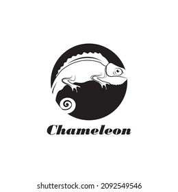 Chameleon logo design template. Vector illustration

