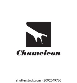 Chameleon logo design template. Vector illustration
