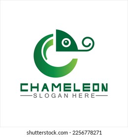 Chameleon logo design template. Vector illustration