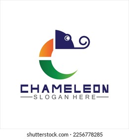 Chameleon logo design template. Vector illustration