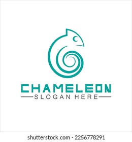 Chameleon logo design template. Vector illustration