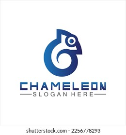 Chameleon logo design template. Vector illustration