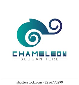 Chameleon logo design template. Vector illustration
