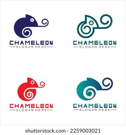 Chameleon logo design template. Vector illustration