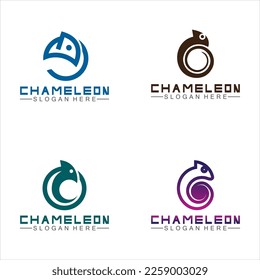 Chameleon logo design template. Vector illustration