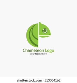 Chameleon logo design template. Vector illustration