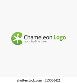 Chameleon logo design template. Vector illustration