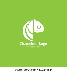 Chameleon logo design template. Vector illustration