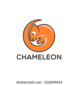 chameleon logo Design Vector illustration 