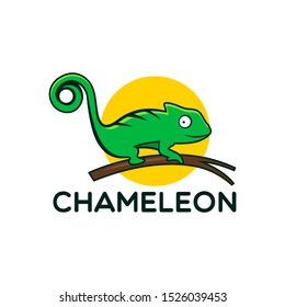 chameleon logo Design Vector illustration 