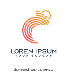 Chameleon logo design vector illustration