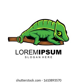 chameleon logo design vector ilustration
