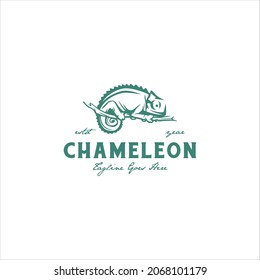 Chameleon Logo Design Vector Image