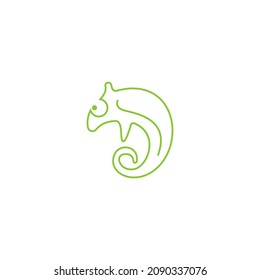 Chameleon logo icon design template illustration vector