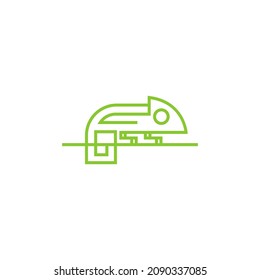 Chameleon logo icon design template illustration vector