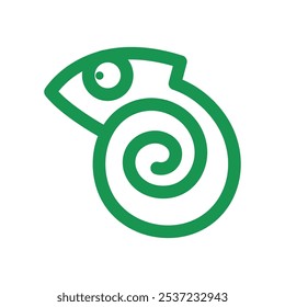 Modelo de design de ícone de logotipo Camaleão