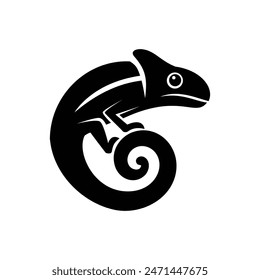 Chameleon logo icon design vector illustration template