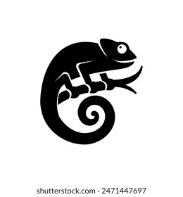 Chameleon logo icon design vector illustration template