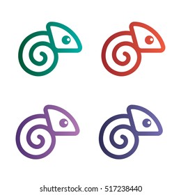 CHAMELEON LOGO ICON SYMBOL EMBLEM TEMPLATE