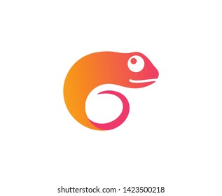 Chameleon logo icon vector design 