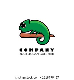 Chameleon logo icon vector illustration