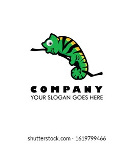 Chameleon logo icon vector illustration