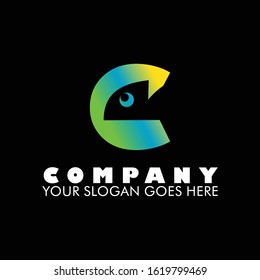 Chameleon logo icon vector illustration