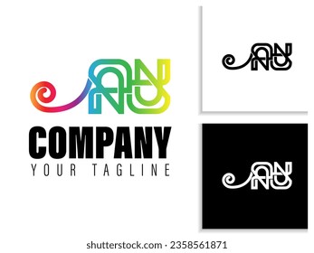 logotipo de camaleón de las letras A y U, adecuado para todas las empresas