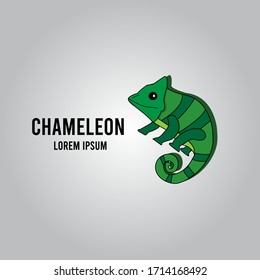 Chameleon Logo professional and cute