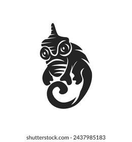 Chameleon Logo template Isolated. Brand Identity. Icon Abstract Vector graphic